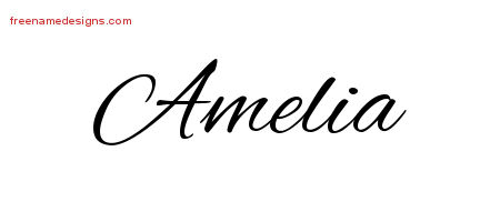 Cursive Name Tattoo Designs Amelia Download Free