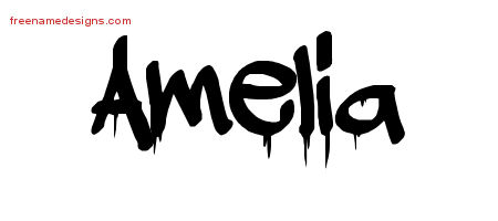 Graffiti Name Tattoo Designs Amelia Free Lettering