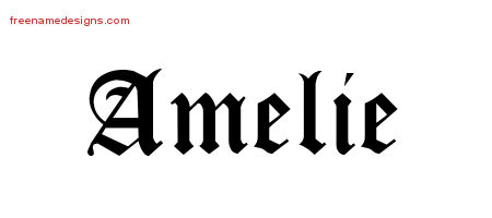 Blackletter Name Tattoo Designs Amelie Graphic Download