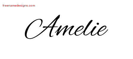 Cursive Name Tattoo Designs Amelie Download Free
