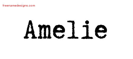 Typewriter Name Tattoo Designs Amelie Free Download