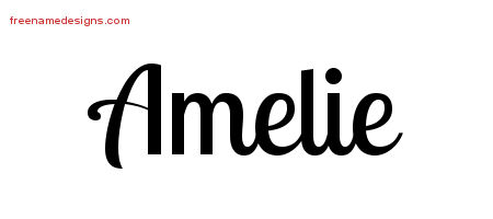 Handwritten Name Tattoo Designs Amelie Free Download