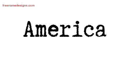 Typewriter Name Tattoo Designs America Free Download