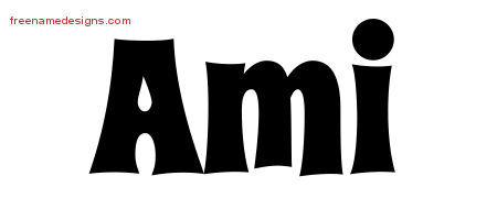 Groovy Name Tattoo Designs Ami Free Lettering