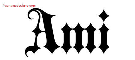 Old English Name Tattoo Designs Ami Free