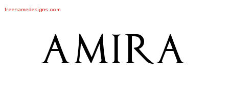 Regal Victorian Name Tattoo Designs Amira Graphic Download