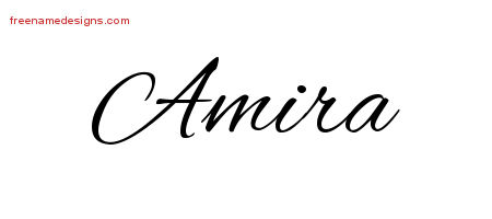 Cursive Name Tattoo Designs Amira Download Free