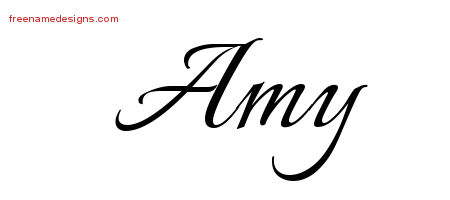 Calligraphic Name Tattoo Designs Amy Download Free