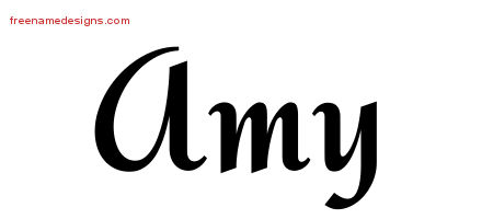 Calligraphic Stylish Name Tattoo Designs Amy Download Free