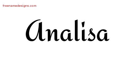 Calligraphic Stylish Name Tattoo Designs Analisa Download Free