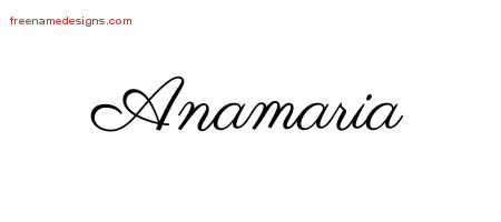 Classic Name Tattoo Designs Anamaria Graphic Download