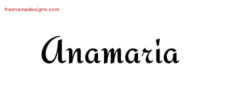 Calligraphic Stylish Name Tattoo Designs Anamaria Download Free