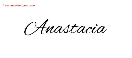 Cursive Name Tattoo Designs Anastacia Download Free