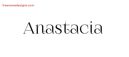 Vintage Name Tattoo Designs Anastacia Free Download