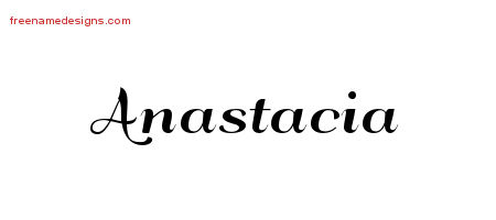 Art Deco Name Tattoo Designs Anastacia Printable