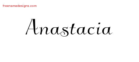 Elegant Name Tattoo Designs Anastacia Free Graphic