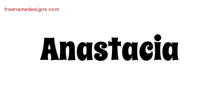 Groovy Name Tattoo Designs Anastacia Free Lettering