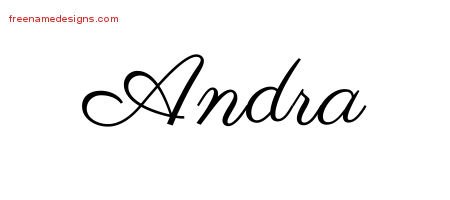 Classic Name Tattoo Designs Andra Graphic Download