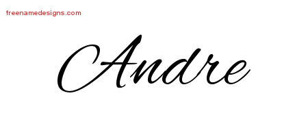 Cursive Name Tattoo Designs Andre Free Graphic