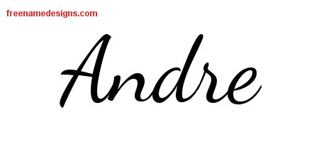 Lively Script Name Tattoo Designs Andre Free Printout