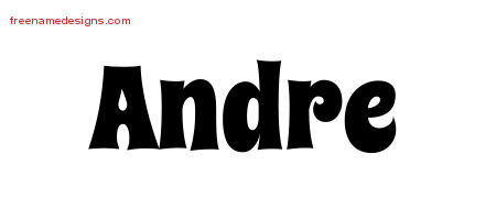 Groovy Name Tattoo Designs Andre Free Lettering