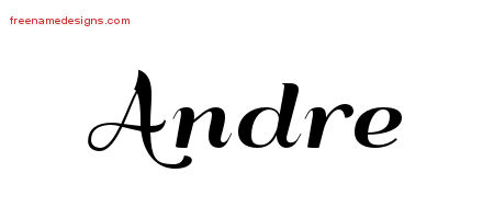 Art Deco Name Tattoo Designs Andre Graphic Download