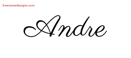 Classic Name Tattoo Designs Andre Printable