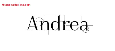 Decorated Name Tattoo Designs Andrea Free