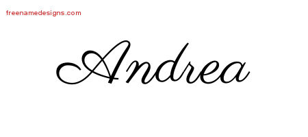 Classic Name Tattoo Designs Andrea Printable