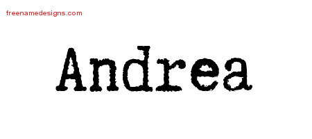 Typewriter Name Tattoo Designs Andrea Free Download