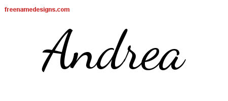 Lively Script Name Tattoo Designs Andrea Free Download