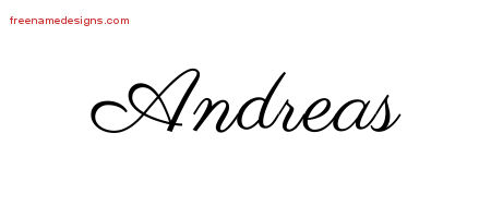 Classic Name Tattoo Designs Andreas Printable