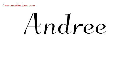 Elegant Name Tattoo Designs Andree Free Graphic