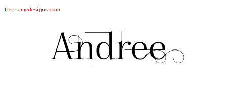 Decorated Name Tattoo Designs Andree Free