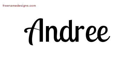 Handwritten Name Tattoo Designs Andree Free Download
