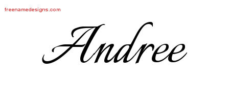 Calligraphic Name Tattoo Designs Andree Download Free