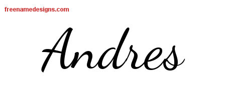 Lively Script Name Tattoo Designs Andres Free Download