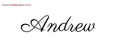 Classic Name Tattoo Designs Andrew Graphic Download