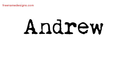 Vintage Writer Name Tattoo Designs Andrew Free Lettering