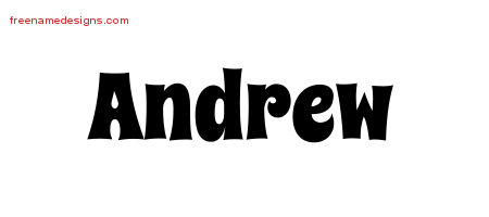 Groovy Name Tattoo Designs Andrew Free