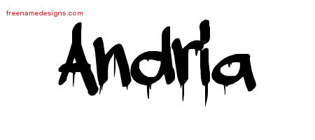 Graffiti Name Tattoo Designs Andria Free Lettering