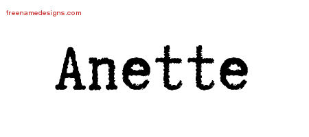 Typewriter Name Tattoo Designs Anette Free Download