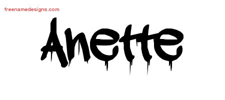 Graffiti Name Tattoo Designs Anette Free Lettering