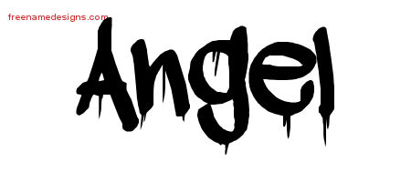 Graffiti Name Tattoo Designs Angel Free Lettering