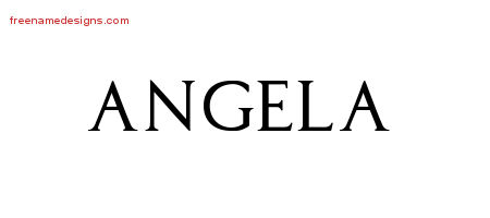 Regal Victorian Name Tattoo Designs Angela Graphic Download