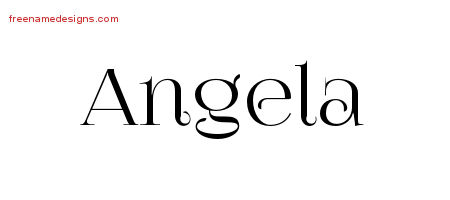 Vintage Name Tattoo Designs Angela Free Download