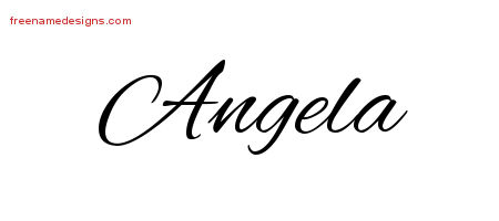 Cursive Name Tattoo Designs Angela Download Free