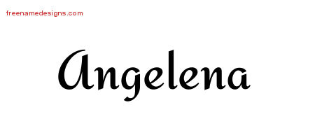 Calligraphic Stylish Name Tattoo Designs Angelena Download Free