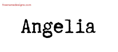Typewriter Name Tattoo Designs Angelia Free Download