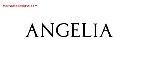 Regal Victorian Name Tattoo Designs Angelia Graphic Download